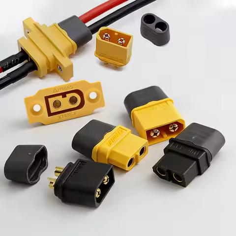 5PCSXT60H-F/M XT60E-F/M XT60UH-F/M Fixed XT60 Male Plug Connector for RC Model Airplane Helicopter F