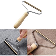 Carpet Pet Hair Remover, Portable Spark Lint Roller with Wooden Handle, Carpet Pile Brush with Doubl