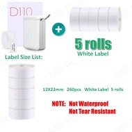 Niimbot เครื่องทำสติ๊กเกอร์กระเป๋าขนาดเล็กเครื่องพิมพ์ฉลากแบบพกพา D11 D110ผลิตแบบ Hangul ฮีบรูแบบอาห