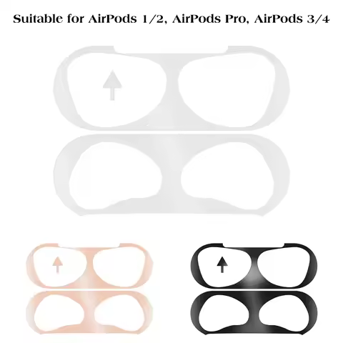 1 piece of metal dust sticker protective case, with packaging, compatible with Airpods Pro 2 1 Air P
