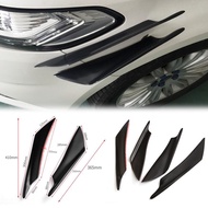 4x Gloss Black Car Front Bumper Fin Canard Splitter Diffuser Valence Spoiler Lip
