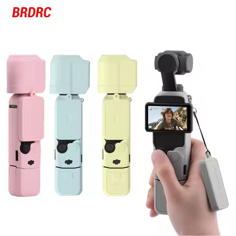 BRDRC Pocket 3 Silicone Cover Protective Case Lens Protector Scratch-Resistant Sleeve Grip Cover for