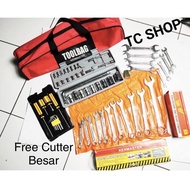 Tool Set Package: 27 Pcs Socket Wrench + Wrench WrenchRing + Wrench Set + Screwdriver Set FREE Kenma