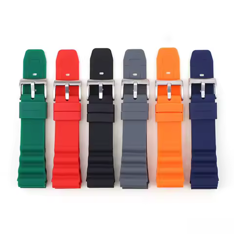 20mm 22mm Silicone Diving Watch Strap Men Sport Waterproof Wrist Band Bracelet Watchband Accessories