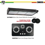 Zanussi Slim Line Hood/Line Design Glass Hob ZHT962K/ZGB752K