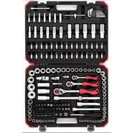 46pcs Multi-Function Car Repair Tool Kit, Ratchet Wrench Set Including Sockets, 1/4" Drive, Chrome V