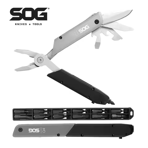 SOG 22 in 1 Multitool Pen Portable EDC Multifunctional Tools w/ Cutting Pliers, Pocket Knife, Screwd