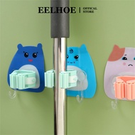 Multi-Purpose Self Adhesive Hooks Wall Mounted Broom Mop Organizer Holder Rack / Brush Broom Hanger 