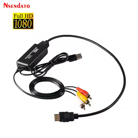AV2HDMI HDMI2AV Video Converter RCA AV to HDMI-compatible Converter HDMI-compatible to RCA AV Conver