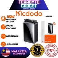 MCDODO MC-0561 25000mAh 100W Ultra Mini Digital Display Power Bank | Built-in USB-C Cable | 100W Fas