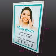 BUY 10 FREE 1 ~ A4 (Base white) Acrylic Slot in frame Acrylic Pocket Acrylic holder