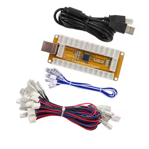 SJ@JX Arcade Game USB Encoder Zero Delay Gamepad LED Button Joystick Controller for Nintendo Switch 