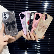 Suitable for Foreign Trade Diamond Apple 17ProMAX Phone Case iPhone16 Bowknot 15 Shiny