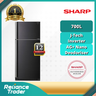 Sharp Inverter 700L  i-Kagami Refrigerator SJP735MBK SJP735 PETI SEJUK