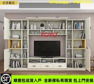 YL&0371高身電視櫃 墻櫃 電視櫃背景墻一體櫃 組合櫃 加高電視櫃 TV櫃 客廳收納櫃