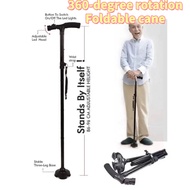 360 Pivot Foldable Walking Stick 1pc Pro Light Weight Crutch Sport Injury Cane Mobility Aid Tongkat 