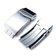 22mm Stainless Steel Watch Band Buckle for Seiko Watch Strap Clasp Double Lock Button Diver Buckle f