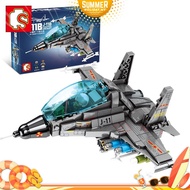 Sembo Block J-11B Fighter Air Craft Missile Vehicle Military Army Building Block Brick Toy Boy Girl 