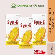 SYNERRV SYN-E JUICE ORANGE FLAVOUR 200ML