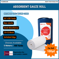 PRIMES Absorbent Gauze Roll (4ply 19×15mesh) - 36"×100yards/roll