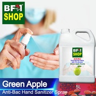 Anti Bacterial Hand Sanitizer Spray with 75% Alcohol - Apple - Green Apple Anti Bacterial Hand Sanitizer Spray - 5L