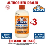 Elmer's MAGICAL LIQUID 8.75 fl oz 258.77ml Slime Activator Elmers Magic Liquid - 3 Bottles