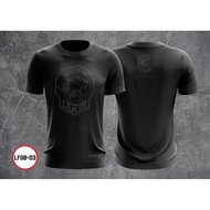 Baju 'lekir Transformer Black'- Tshirt Dry Fit Micro Fibre Black Roundneck、