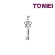 TOMEI Key Pendant, White Gold 585