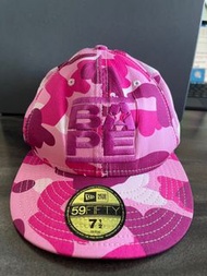 A bathing ape x new era cap 粉紅迷彩帽