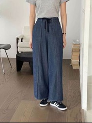 Moci韓國夏季闊腳牛仔褲
