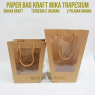 Trapezoidal Mica Kraft Paper Bag/Flower Paper Bag