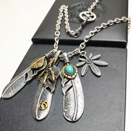Feather Necklace Men Women Sweater Chain Short Accessories Summer New Style Takahashi Feather Pendan