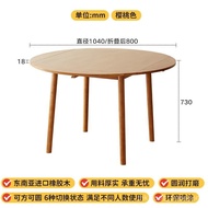 Dining Table Home Folding Dining Table Nordic Solid Wood Square round Table Foldable Dining Table Small Apartment Table