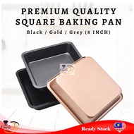 Non-Stick Square Baking Pan Mould - 8 Inch / Non-Stick Carbon Steel Square Cake Mould - 22.6CM / Loyang Kek Segi-Empat