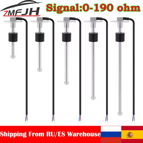 AD 0-190 Ohm Fuel Level Sensor 100MM 125MM 150MM 200MM 300MM 400MM 575MM Fit For Marine Boat Car Tru
