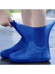 1對男女防水加厚防滑鞋套，戶外橡膠乳膠