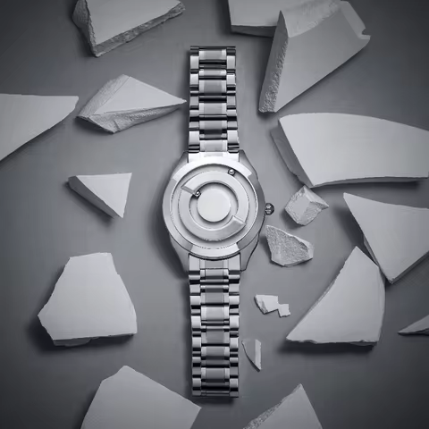 EUTOUR 2025 New Men's Magnetic Bead Sports Watch - Hands-Free Design, Personalized Stainless Steel B