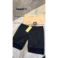 Tube top + pop pants set