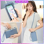JINMAI Touch Screen Phone Bag Women Multi-purpose Shoulder Bag Simple Handphone Sling Bag Clutch Wallet