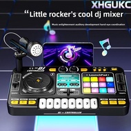 XHGUKC Electronic Piano Keyboard, Simulation Design With Microphone Kid DJ Mixer,  Interactive Multi