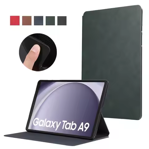 For Samsung Tab A9 Tablet Case Business PU Leather Soft Back Stand Cover For Coque Galaxy Tab A9 A 9