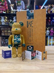 現貨400% bearbrick 九谷BE@RBRICK 匠【黄晶彩磁彩三友】400% 九谷燒 陶瓷