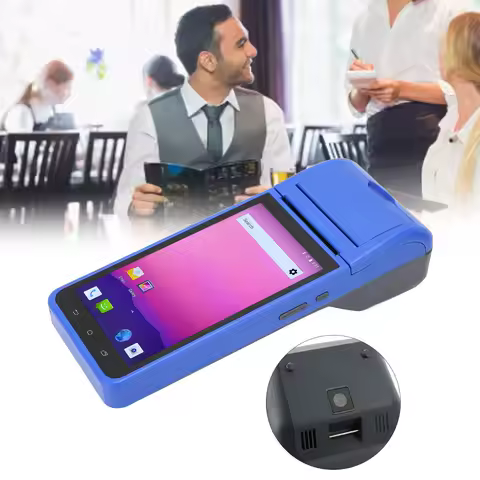Handheld POS Machine 1280 X 720 HD Screen Thermal Printing Auto Focusing Receipt Printer Handheld PO