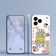 Ins Fortune White Crayon Shin-Chan Phone Case Suitable for OPPO Reno 16Pro 15Pro 15 14Pro 14 13Pro 1