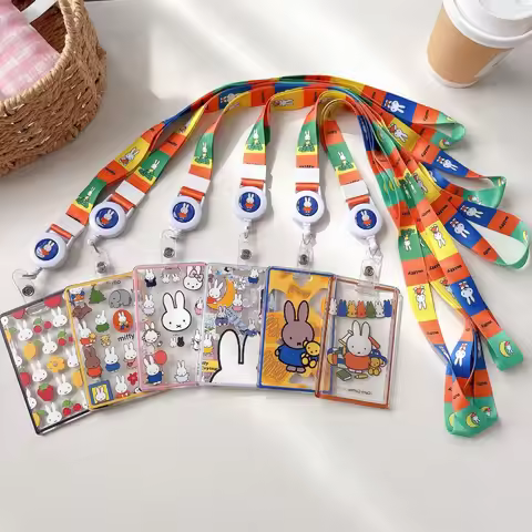 Kawaii Miffy ID Card Holder Card Case Student Badge Card Holder CardPack - School CardProtection Cas
