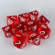 Color 0-9 Digital Dice Multi-Sided Sieve Ten-Sided Dice Children's Toys Board Game Accessories Mathe