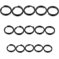 Titanium Key Ring, 10/12/15mm Jump Rings Small Black Keychain Rings for Necklaces, Keys, Jewelry Att