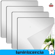 LUMINISCENCIA 4 Pack Wall Mirror Tiles, Self Adhesive Acrylic Square Mirror, Frameless 8 X 8 Inch Sm
