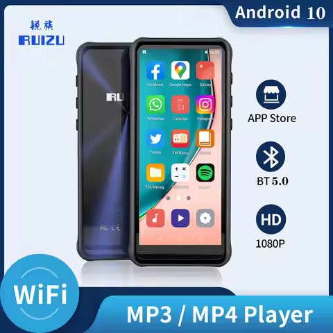 RUIZU Z80 Android WiFi MP4 MP3 Music Player With Bluetooth 5 Full Touch Screen 16GB HiFi Sound Walkm