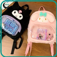 APPEAR Rucksack, Lightweight Plush Ita Bag,  Cartoon Sanrio Large Capacity Laptop Bag Boys Girls